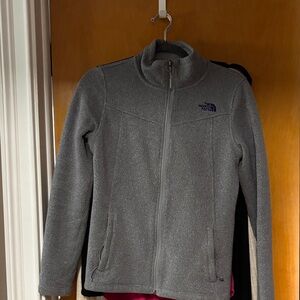 The North Face Gray Full-Zip Fleece Jacket